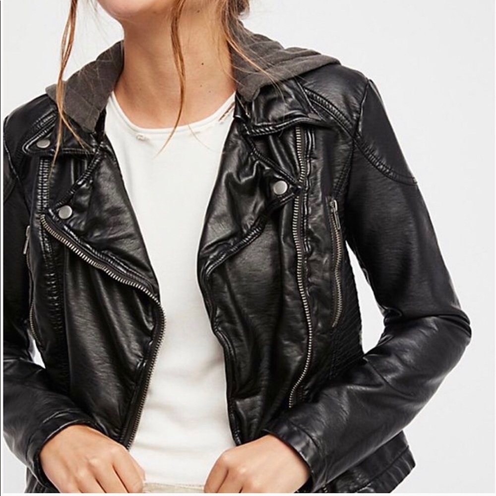 Free People Vegan Leather Jacket